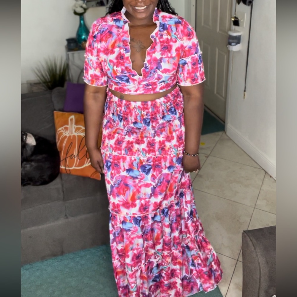 Floral skirt set